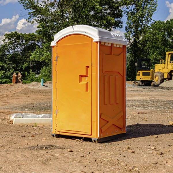 how often are the porta potties cleaned and serviced during a rental period in Vauxhall